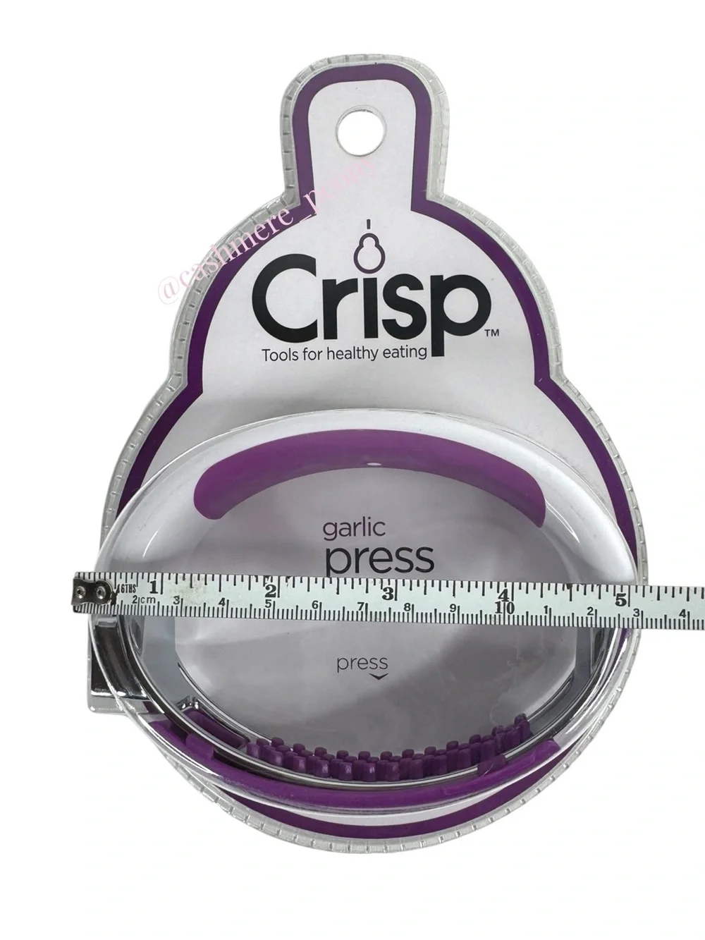 NEW Crisp Purple Garlic Press - Handheld Garlic Crusher Tool Collect & Dispense